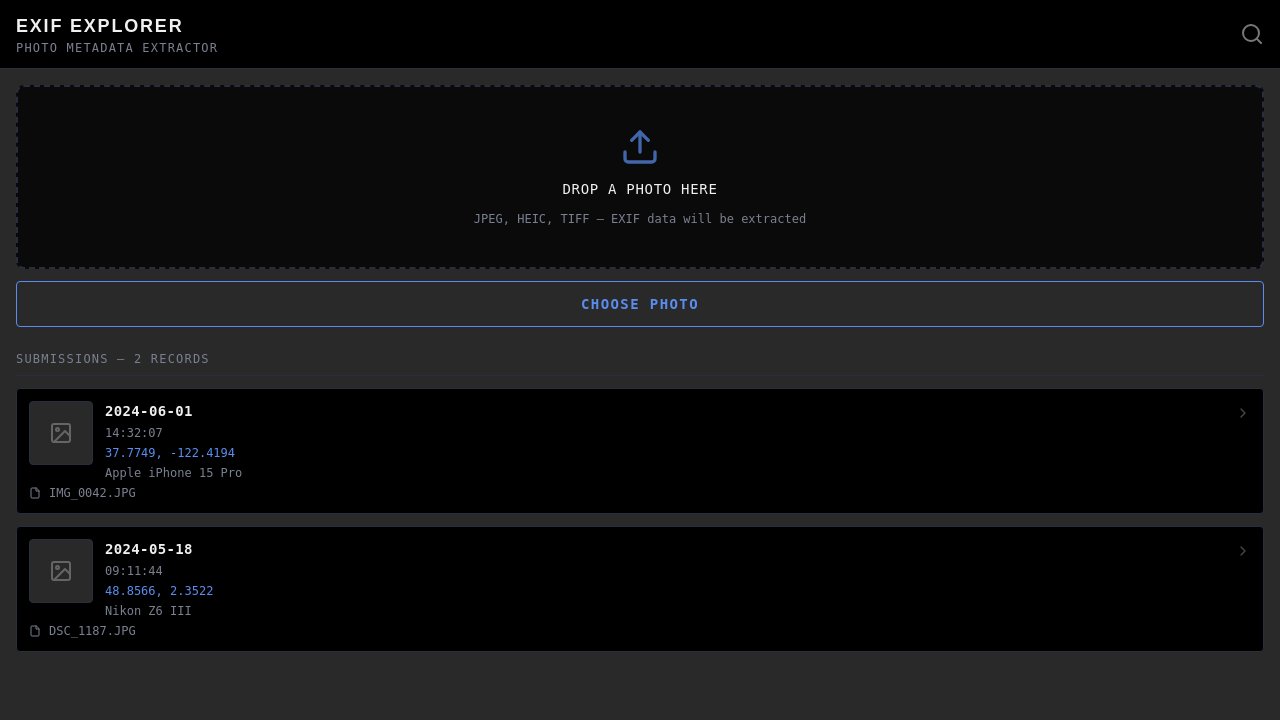 EXIF Explorer preview